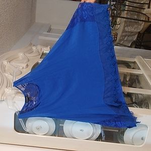 Cute Cobalt Blouse with lace